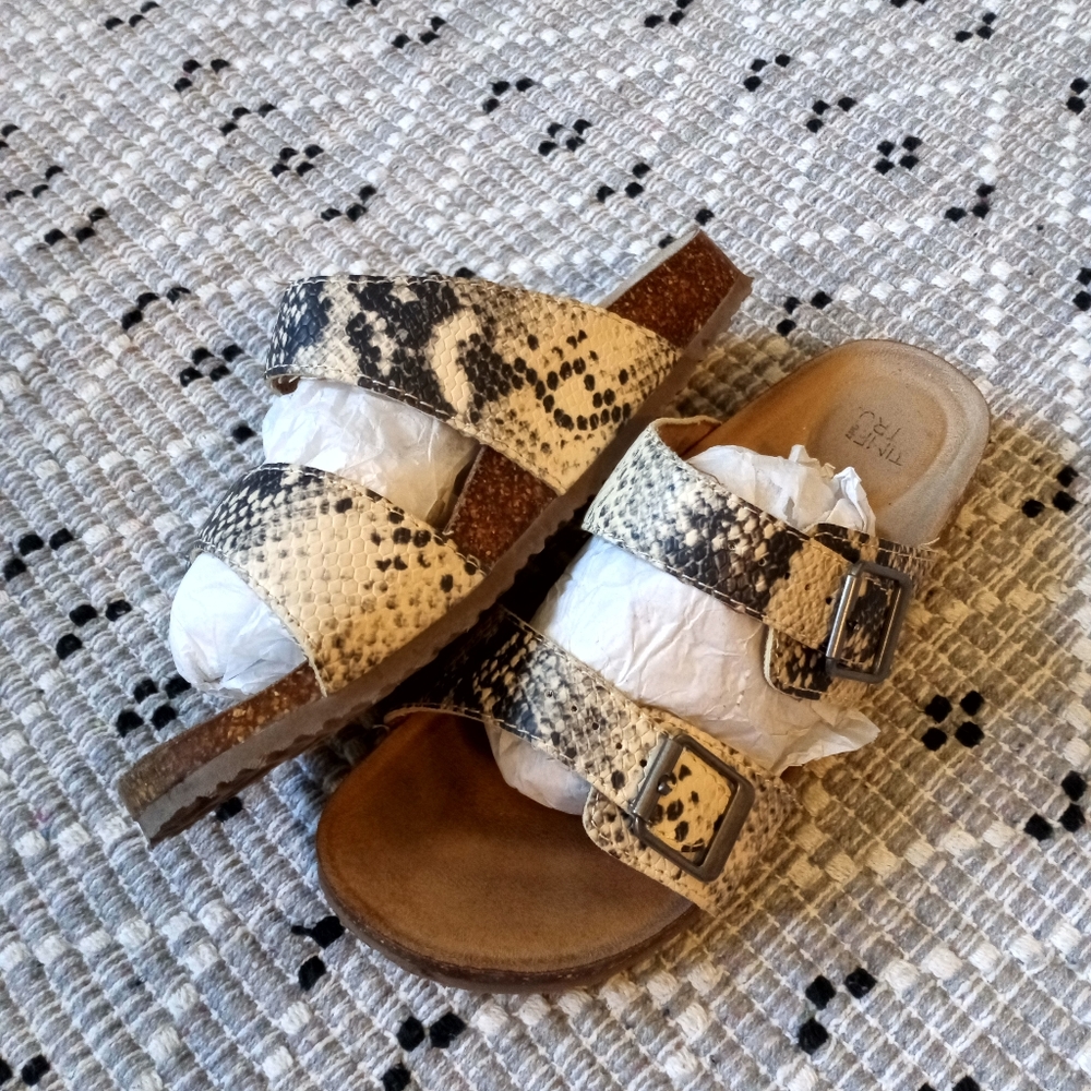 Faux Snakeskin Sandals